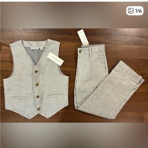 NWT- Janie and Jack Light Gray Vest